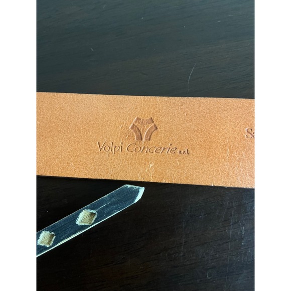 Volpi Concerie Belt Men's 37/38 Leather Belt Italian Saddle Leather Casual Dress - Picture 4 of 8